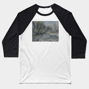 Snow-covered Landscape by Auguste Renoir Baseball T-Shirt